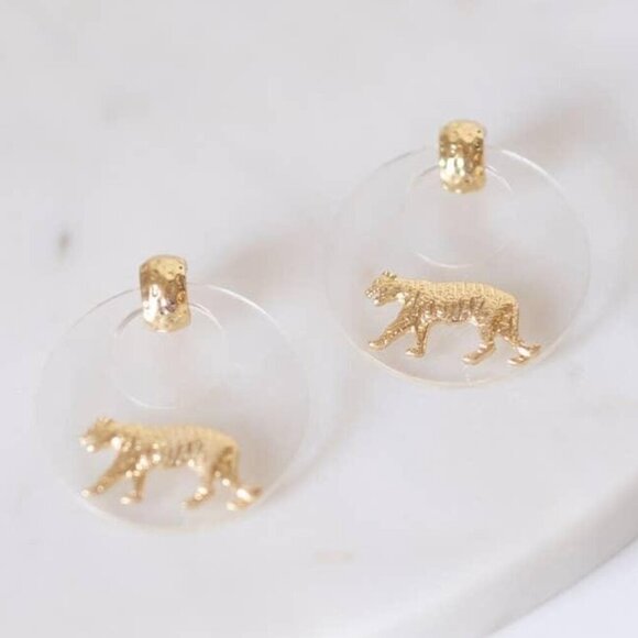 Easy Tiger Hoop Earrings - Picture 1 of 1